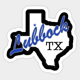 Lubbock Stronger Together - White Text Sticker